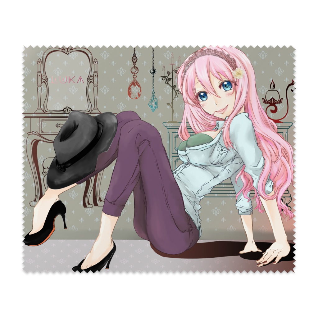 私服ルカさまメガネ拭き