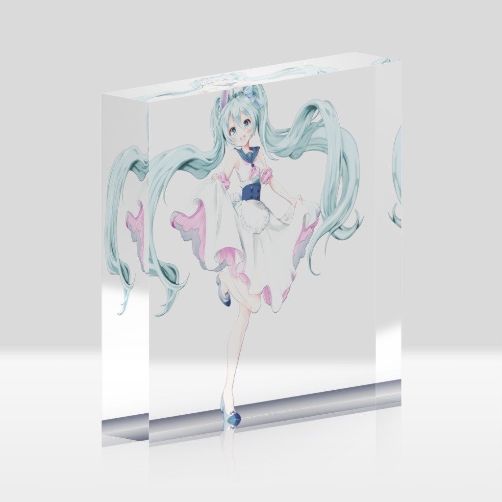 ミクちゃんアクリルブロック