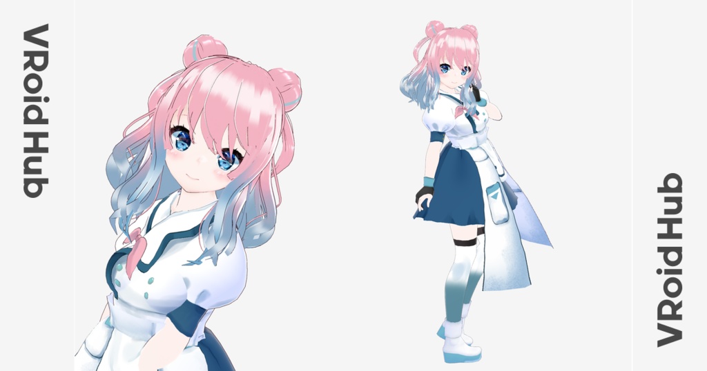 【Vroid】仲春モデル_研究員の姿【3Dモデル販売】