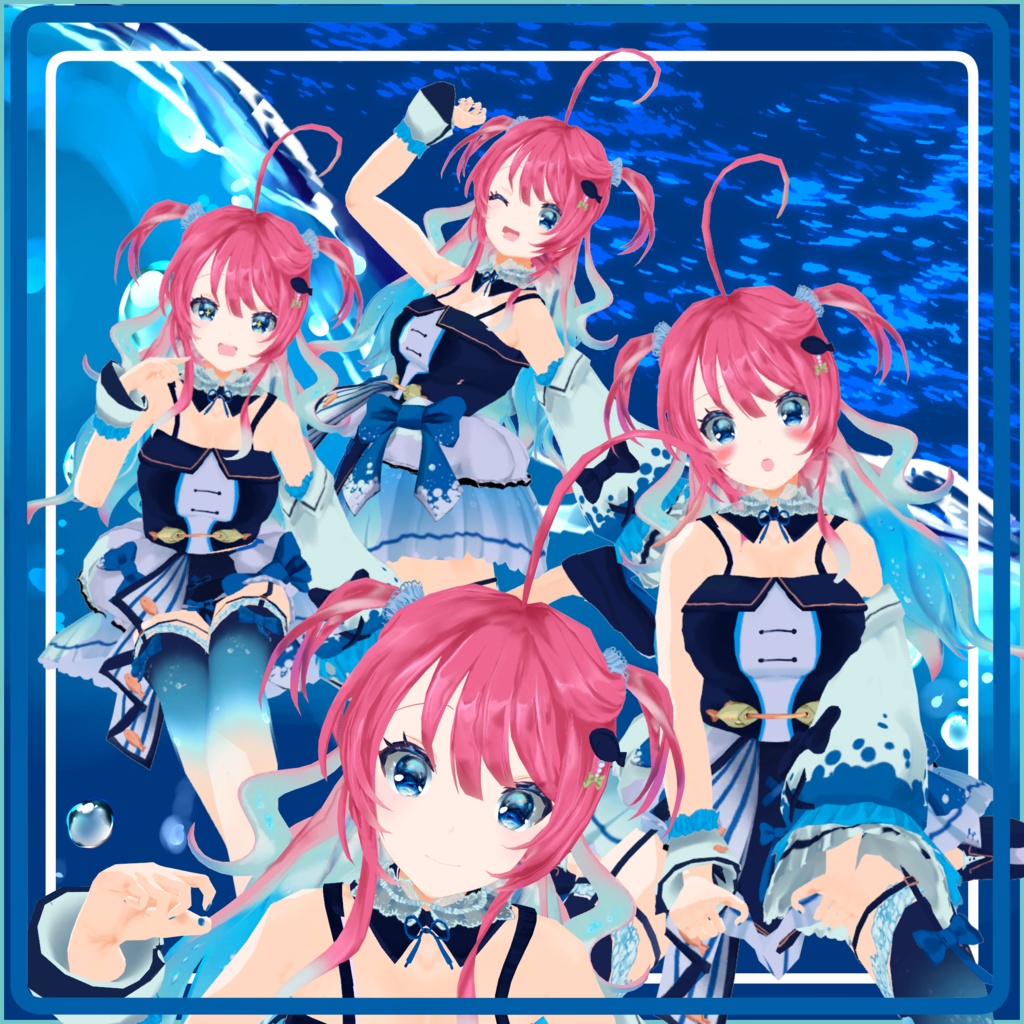 オリジナル3Dモデル「アズールちゃん」 #仲春モデル