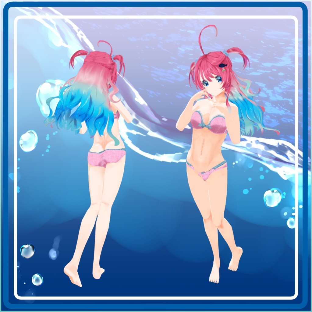 オリジナル3Dモデル「アズールちゃん」 #仲春モデル