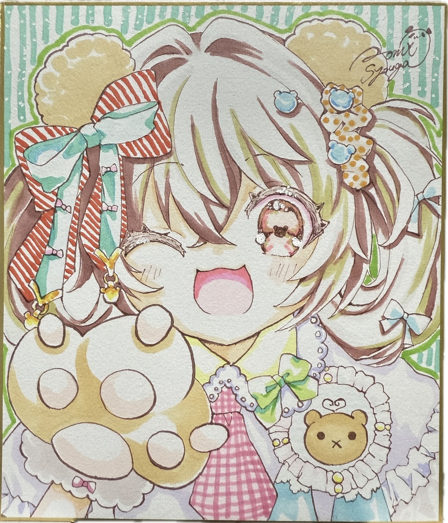 オリジナルキャラクター【くまとりぼんの女の子】🧸🎀