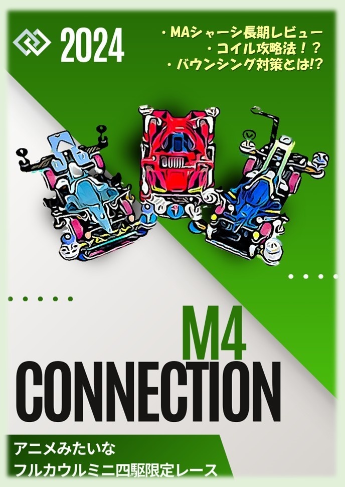 M4CONNECTION2024「○○コイル対策・フリーレーンミニ四駆レース　など」(オマケつき)