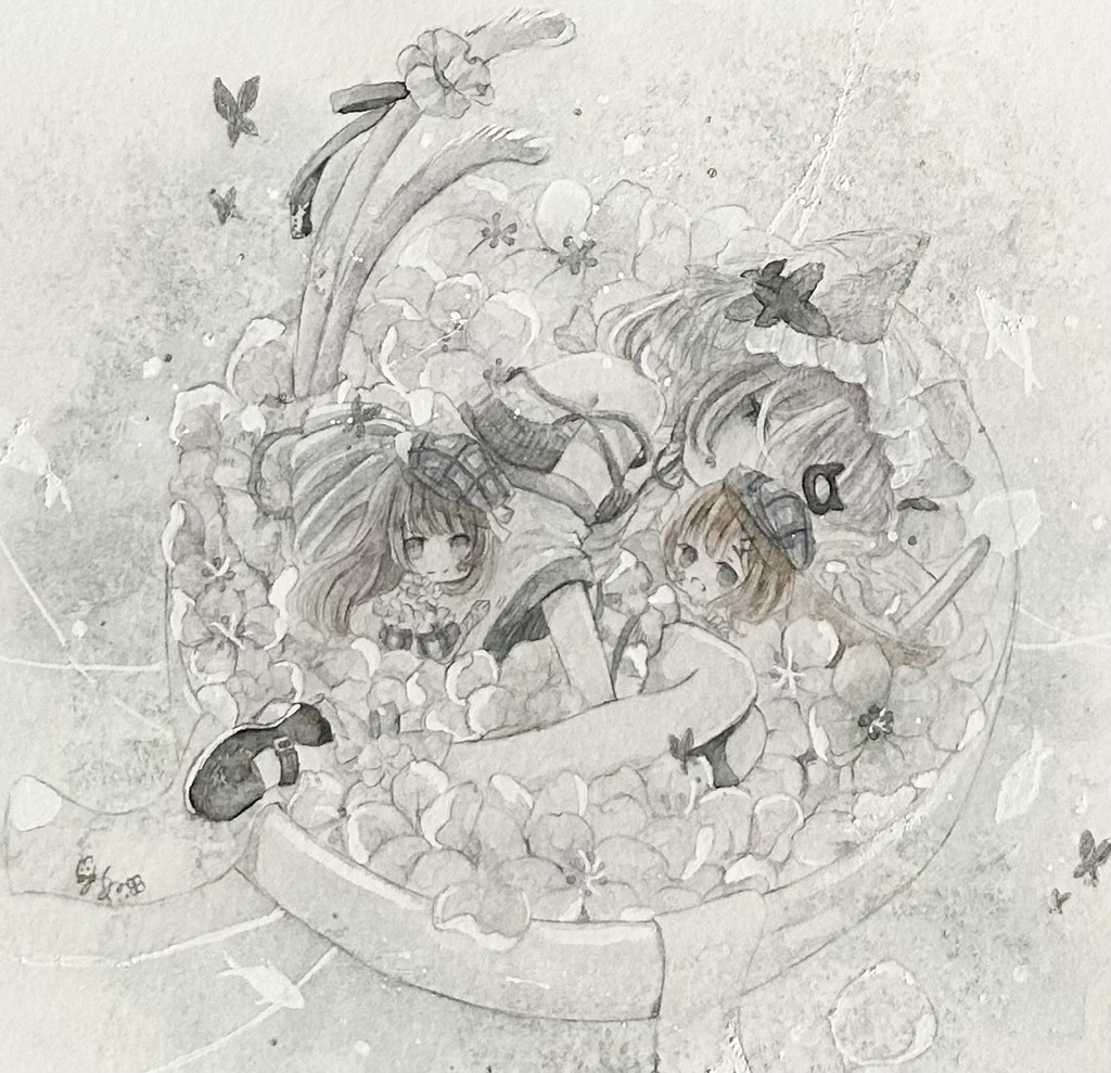 【額装原画】心音と微睡の桜