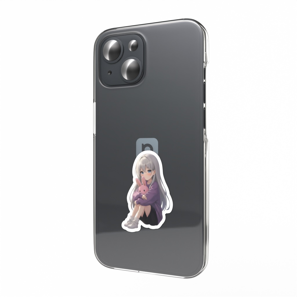 ルナと大切な相棒のうさぎ  ステッカー