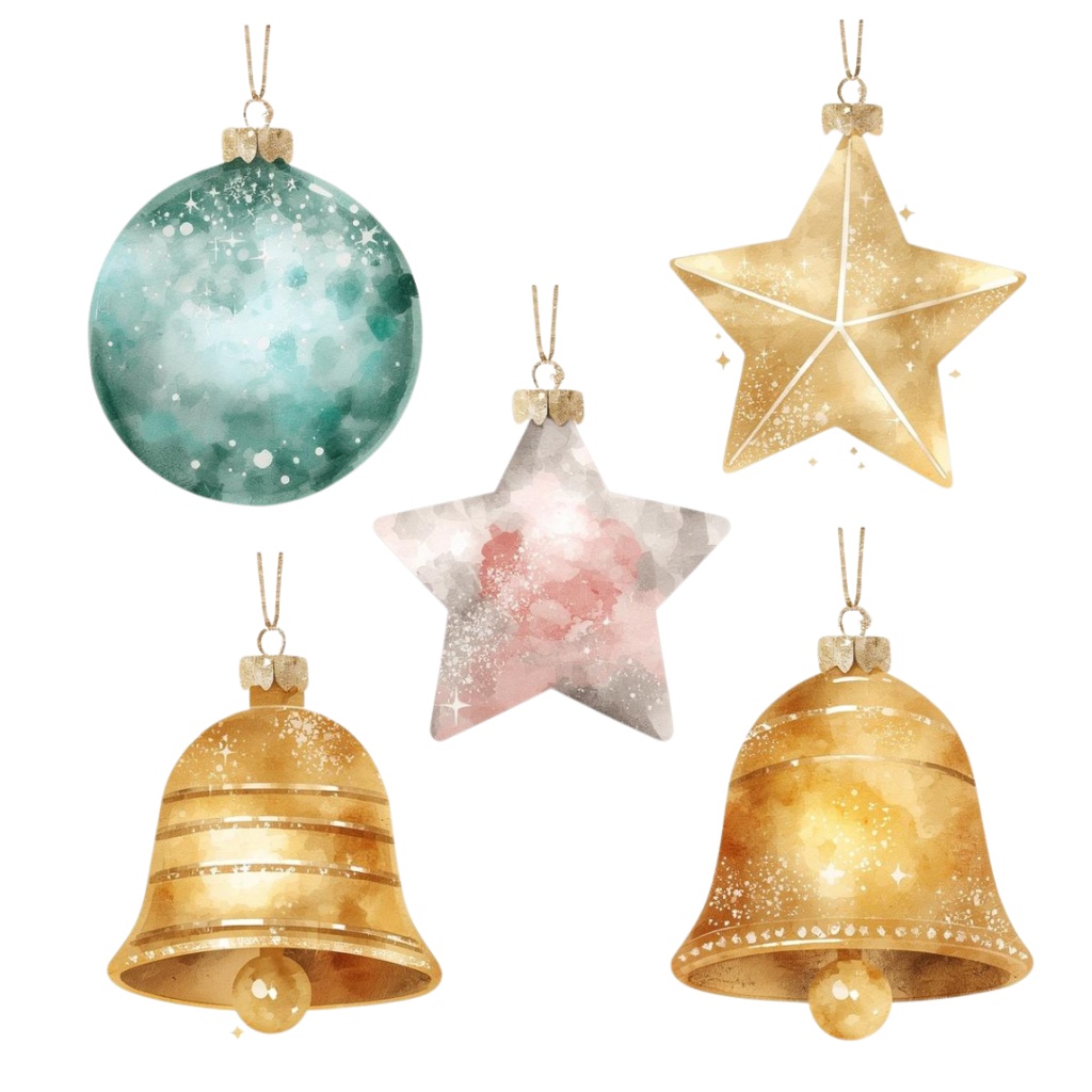 【水彩風】ほっこり可愛いクリスマス クリップアート 15点コレクション 🎄