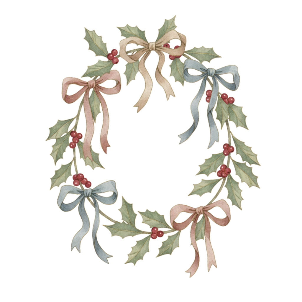 ヴィンテージクリスマス クリップアートセット