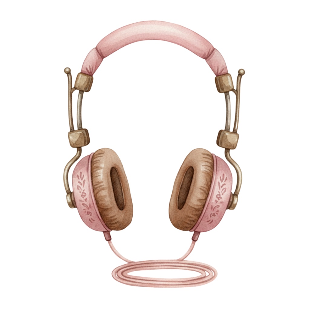 ピンクの旅モチーフ素材セット|水彩・ヴィンテージ風クリップアート