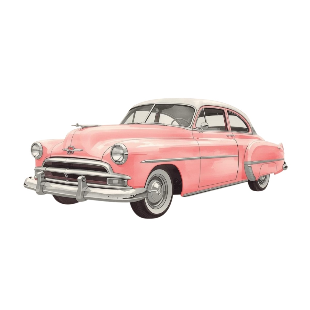 レトロピンクの旅アイテムクリップアート|16点セット