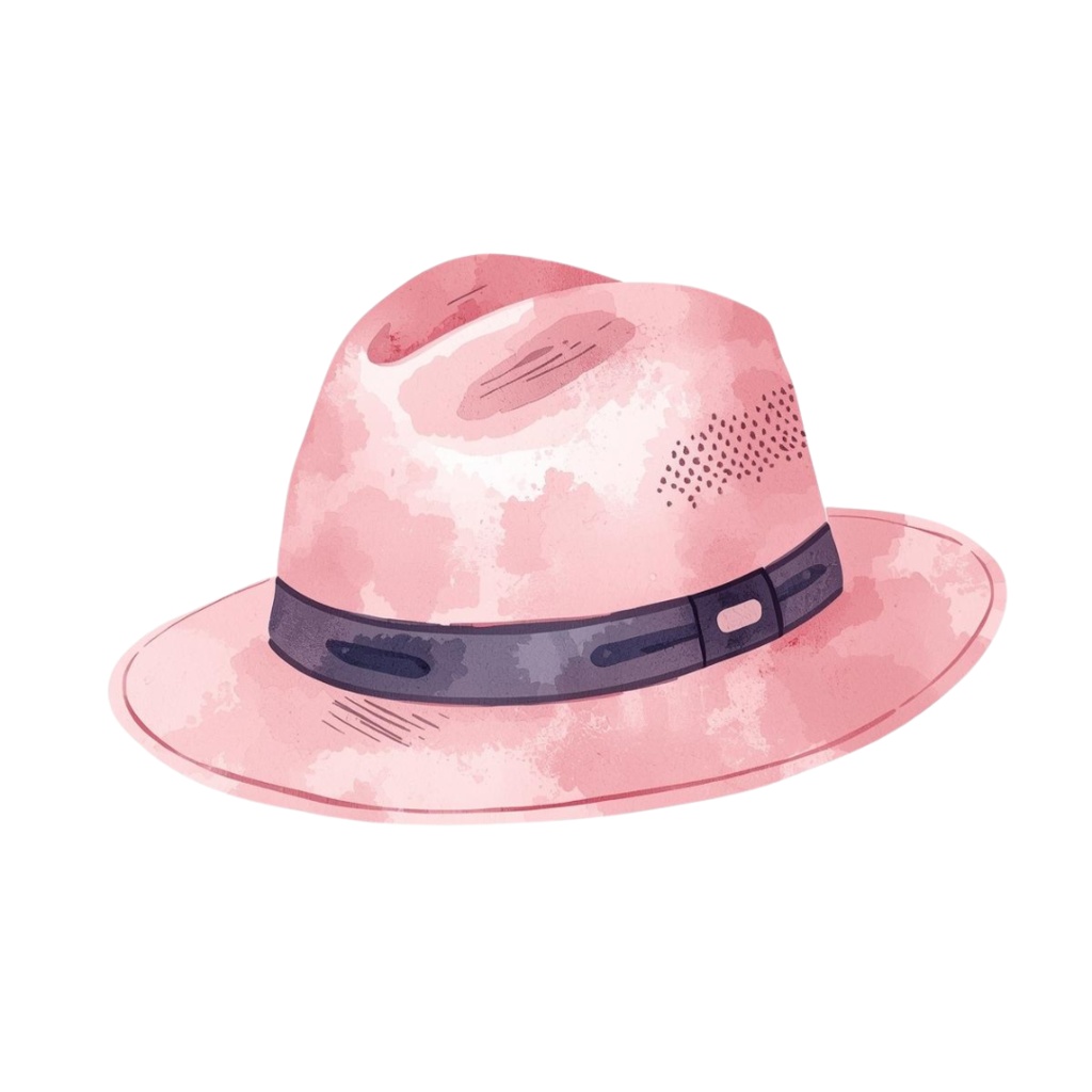 レトロピンクの旅アイテムクリップアート|16点セット