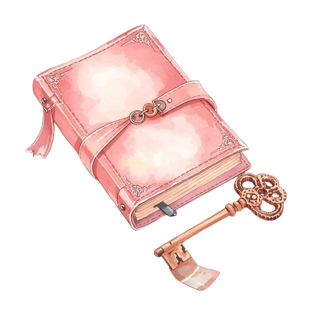 レトロピンクの旅アイテムクリップアート|16点セット