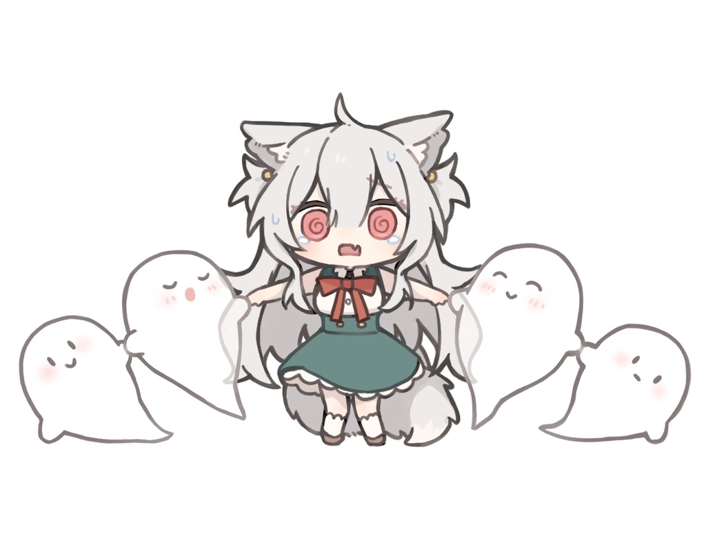 オバケさんと組体操アクリルスタンド