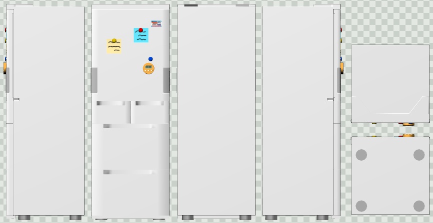 【クリスタ】冷蔵庫_3D