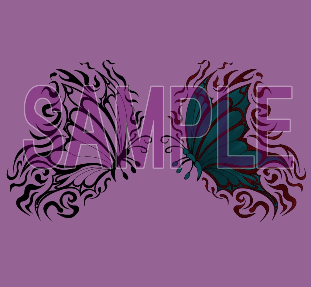 【VRChat】蝶タトゥーテクスチャー、Tattoo、タトゥー、刺青、