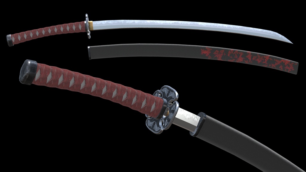 MCF 打刀京拵 記四季 白牙神凛 大神