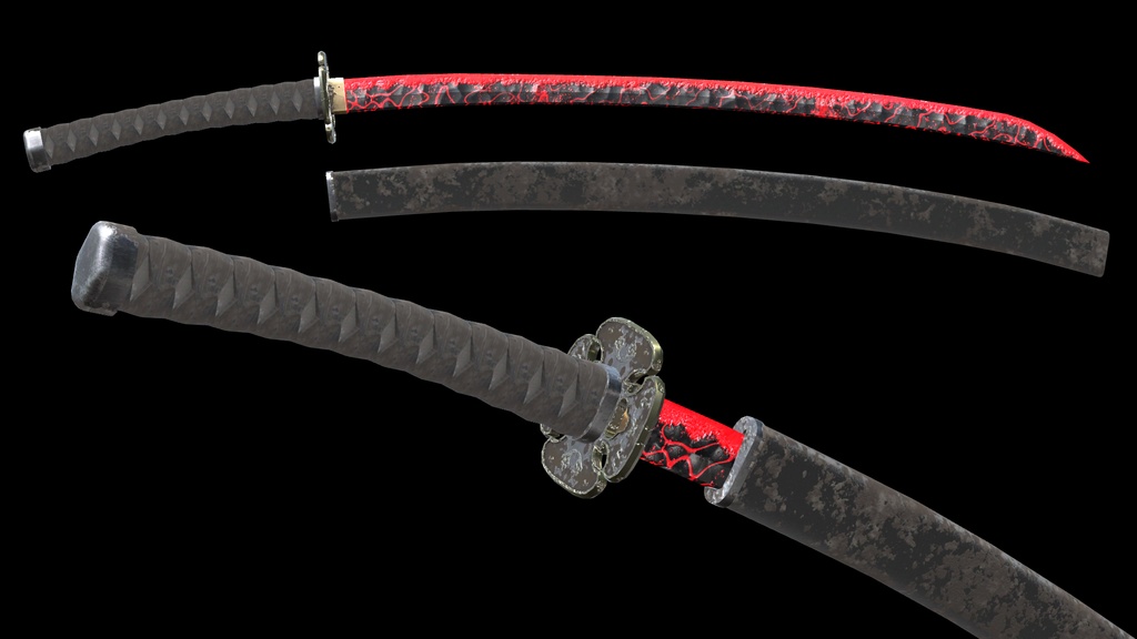 MCF 打刀京拵 記四季 白牙神凛 大神