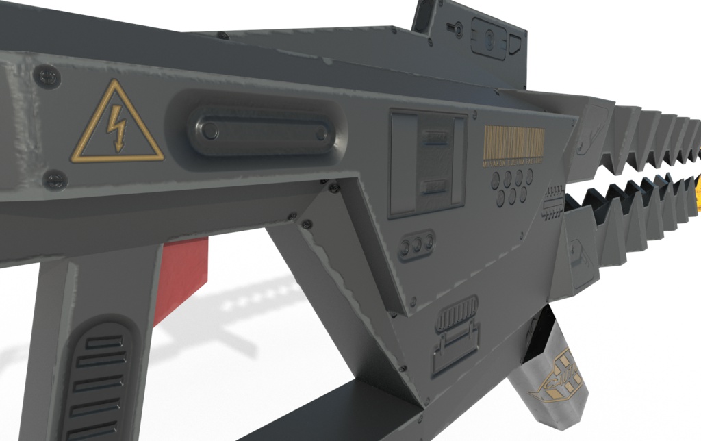 【VRchat想定】MCF レールガンV2可変ストック式