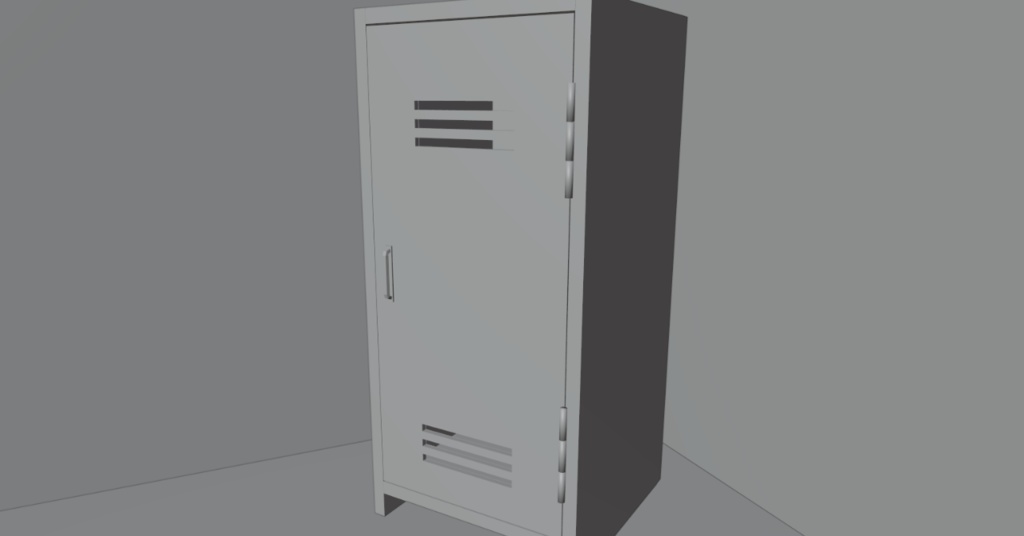 【3D素材_fbx】ロッカー 学校 掃除道具入れ 【モデル_オブジェクト_blender】