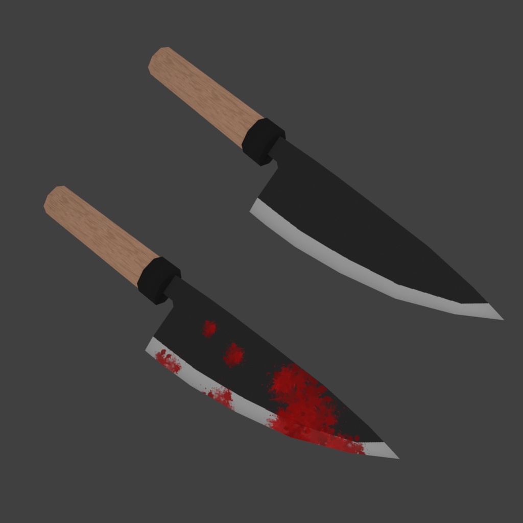 ローポリ包丁 low-polygon knife