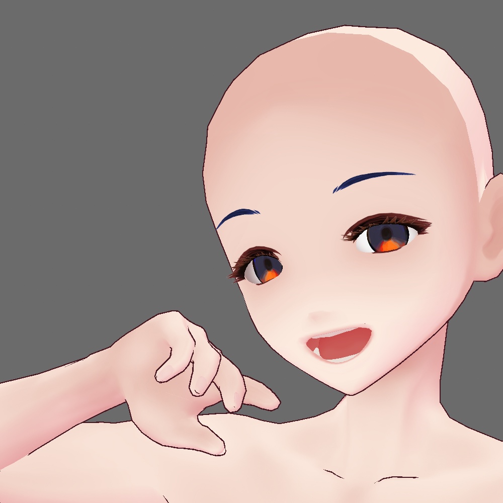 【無料有】顔肌 体肌 Tシャツ 口 白目 ダークなテクスチャセット【VRoid】