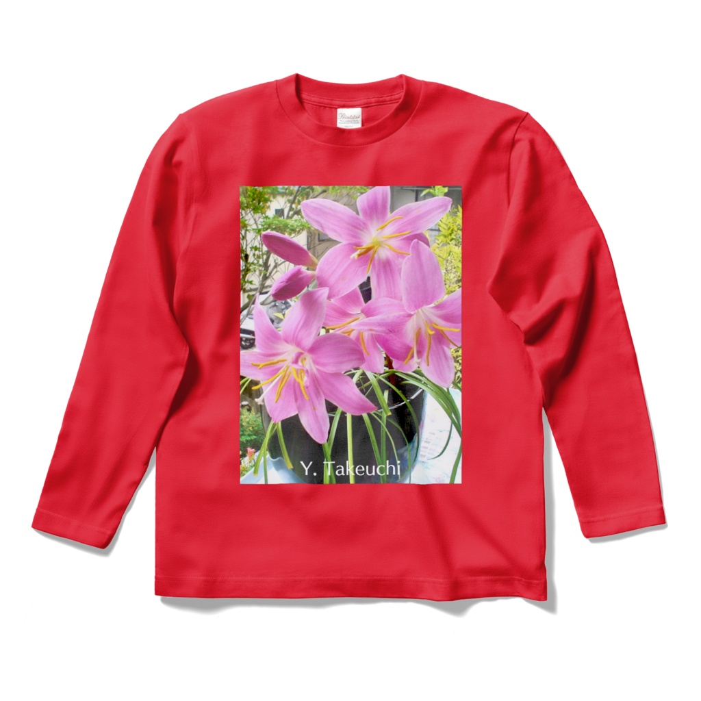 ゼフィランサス　ロングスリーブTシャツ　レッド