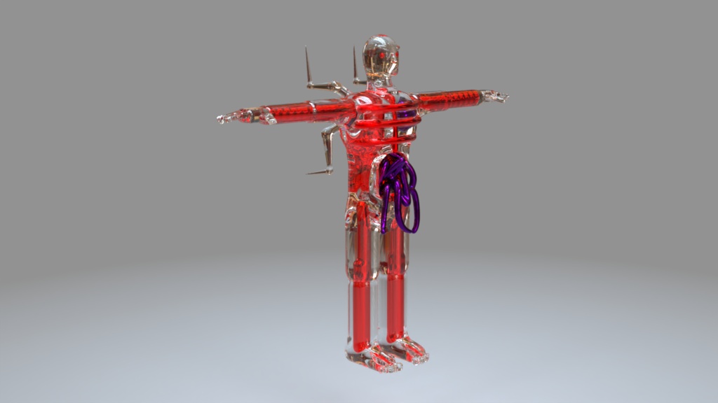 💎Glass Silver Humanoid Devourer - 3D Indie Game Asset🎮
