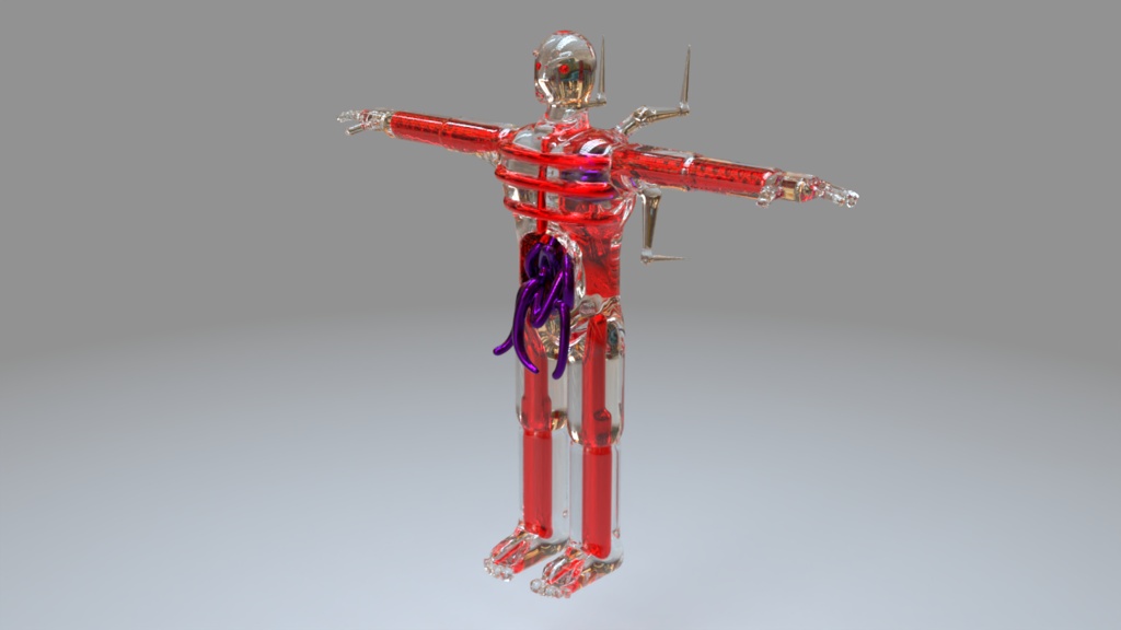 💎Glass Silver Humanoid Devourer - 3D Indie Game Asset🎮