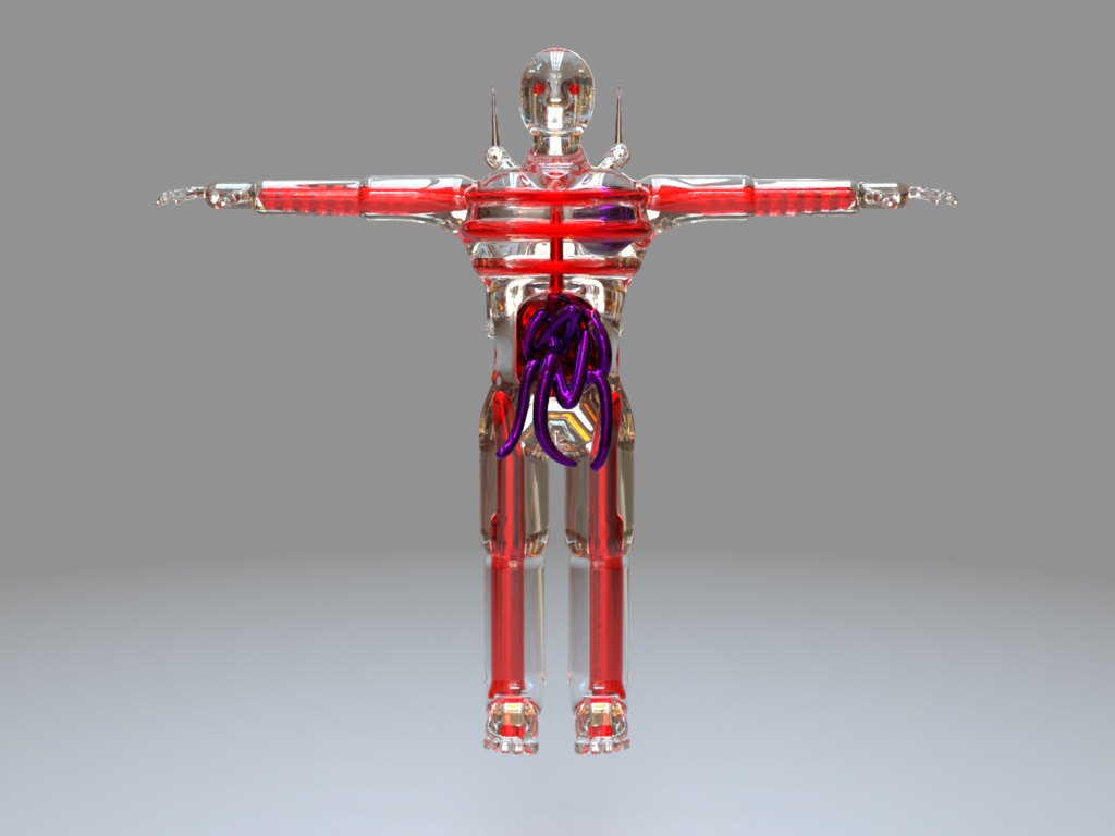 💎Glass Silver Humanoid Devourer - 3D Indie Game Asset🎮