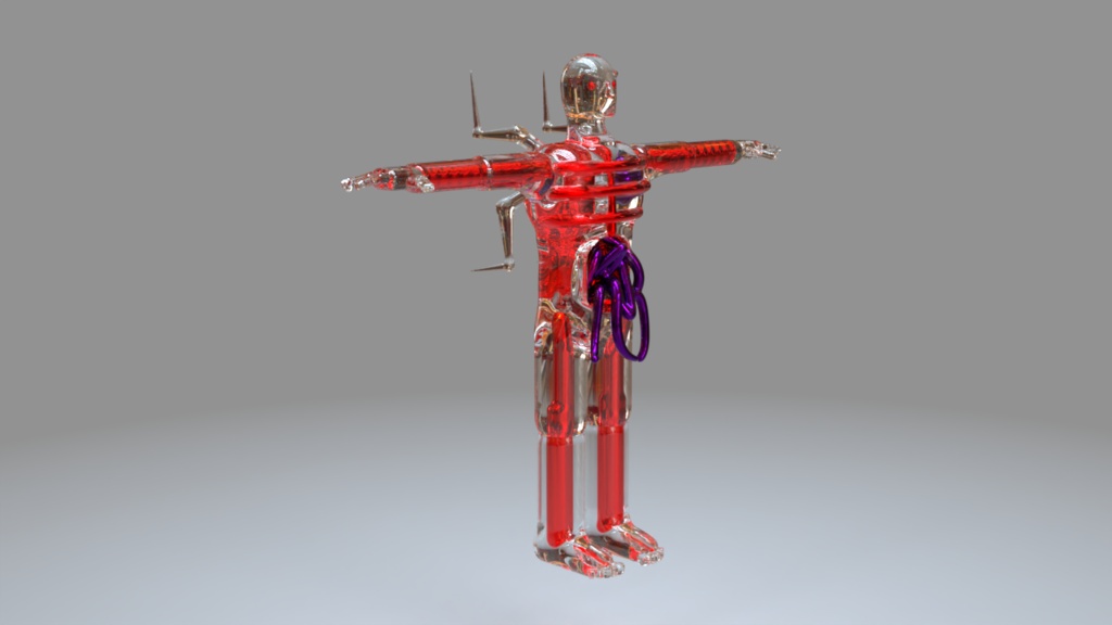 💎Glass Silver Humanoid Devourer - 3D Indie Game Asset🎮
