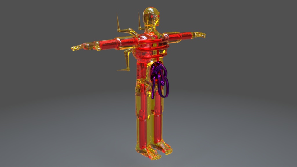 💎Glass Humanoid Devourer - 3D Indie Game Asset🎮