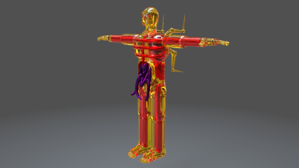 💎Glass Humanoid Devourer - 3D Indie Game Asset🎮