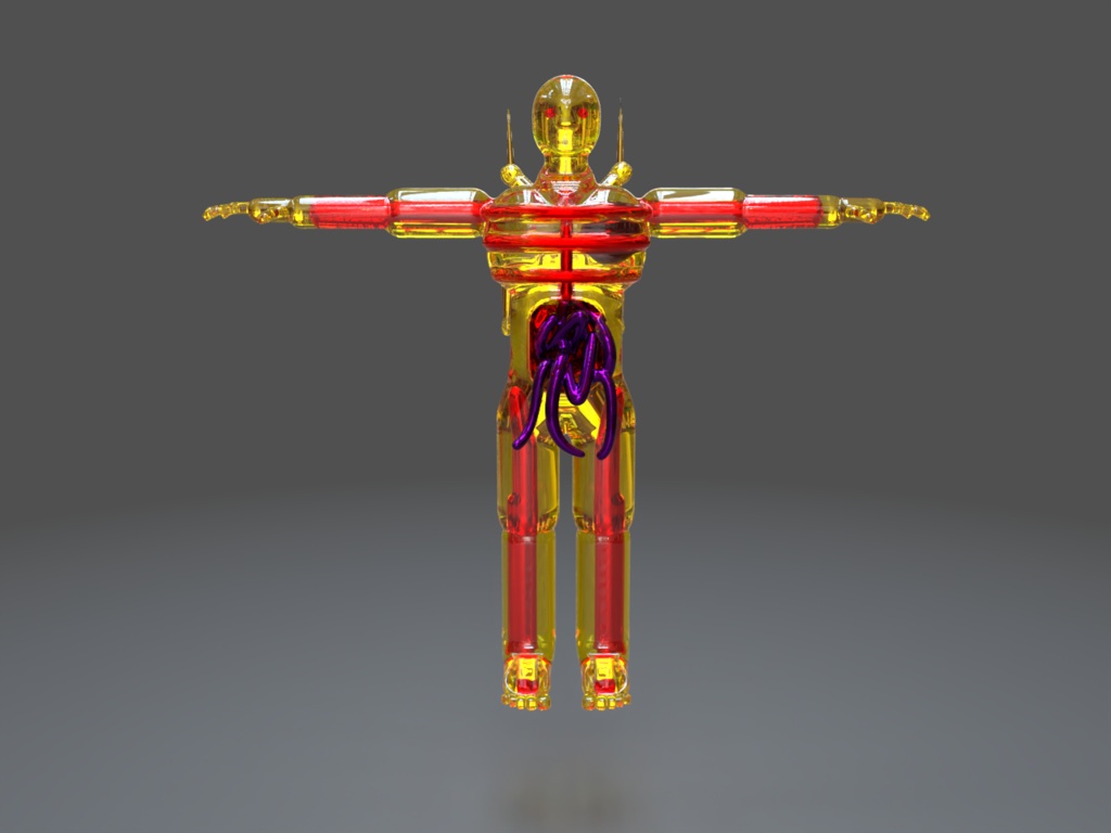 💎Glass Humanoid Devourer - 3D Indie Game Asset🎮