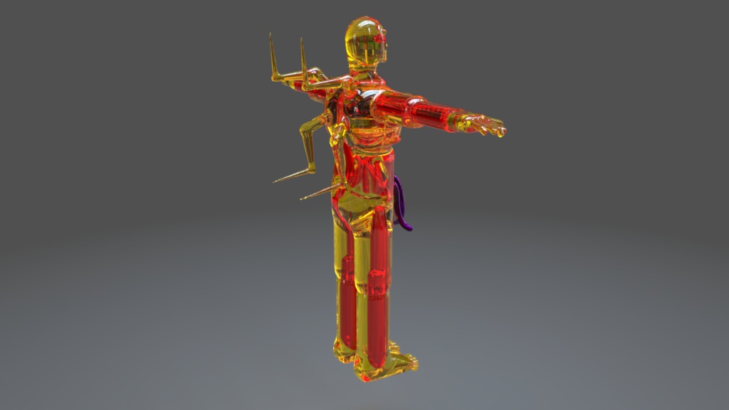 💎Glass Humanoid Devourer - 3D Indie Game Asset🎮