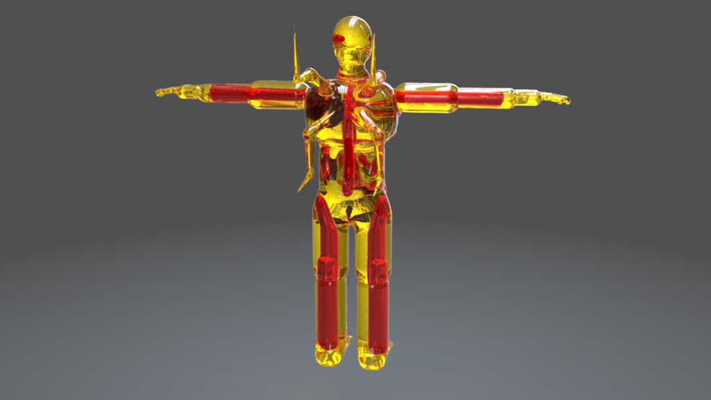💎Glass Humanoid Devourer - 3D Indie Game Asset🎮