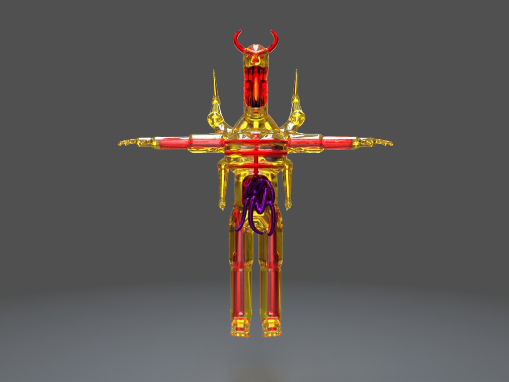 💎Glass Demon Humanoid Devourer - 3D Indie Game Asset🎮