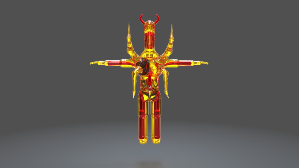 💎Glass Demon Humanoid Devourer - 3D Indie Game Asset🎮