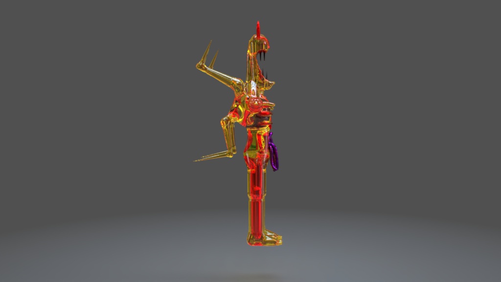 💎Glass Demon Humanoid Devourer - 3D Indie Game Asset🎮