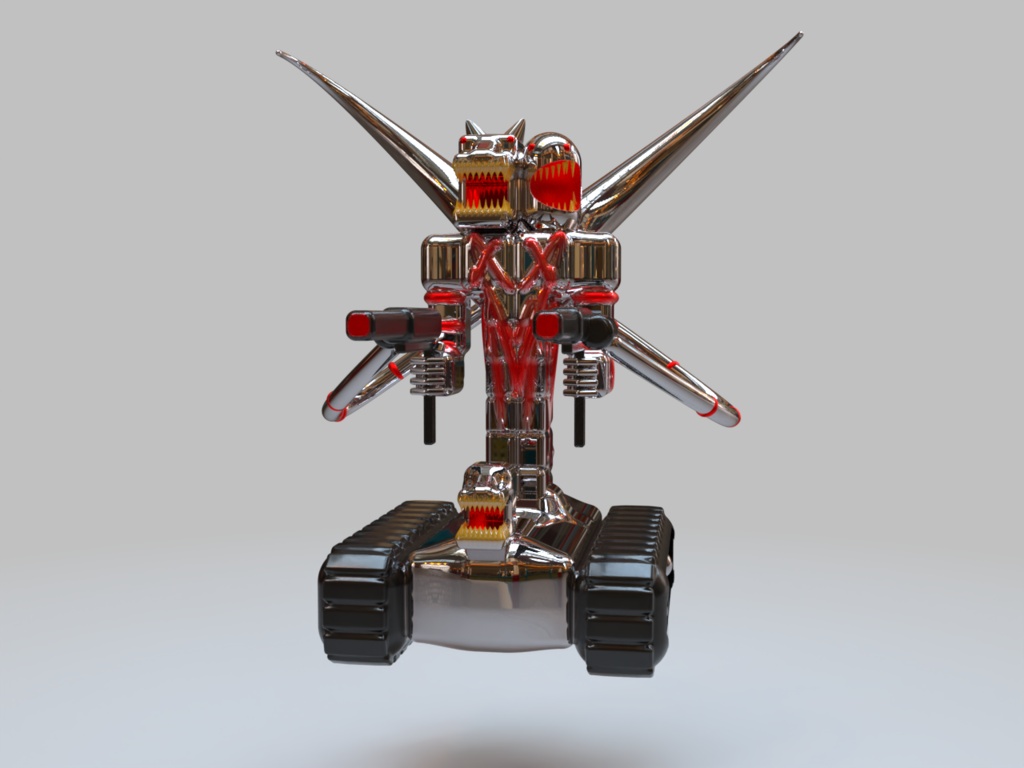 🤖Cyberpunk Chrome Devourer Tank Variant - 3D Indie Game Asset🎮