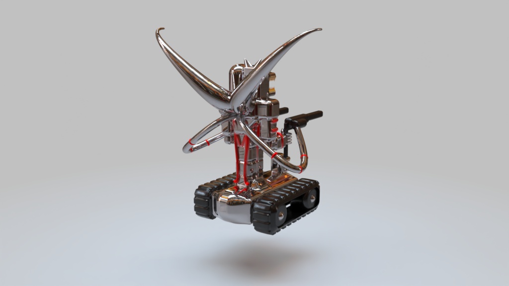 🤖Cyberpunk Chrome Devourer Tank Variant - 3D Indie Game Asset🎮