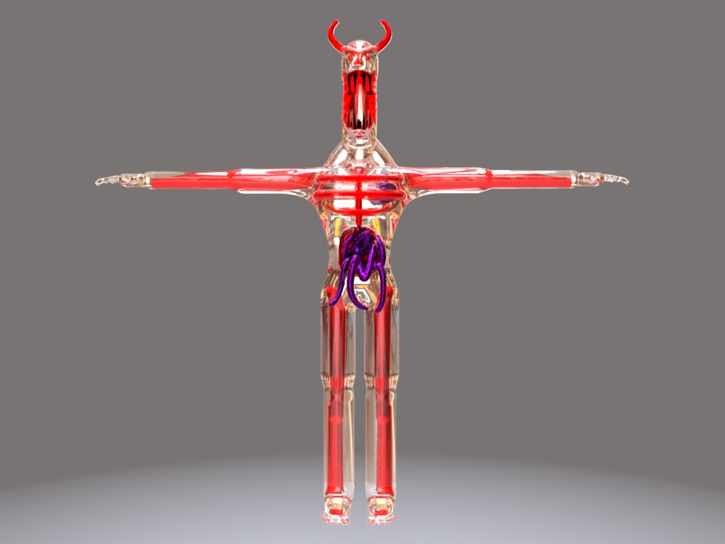 💎Glass Silver Demon Humanoid Devourer👹 - 3D Indie Game Asset🎮