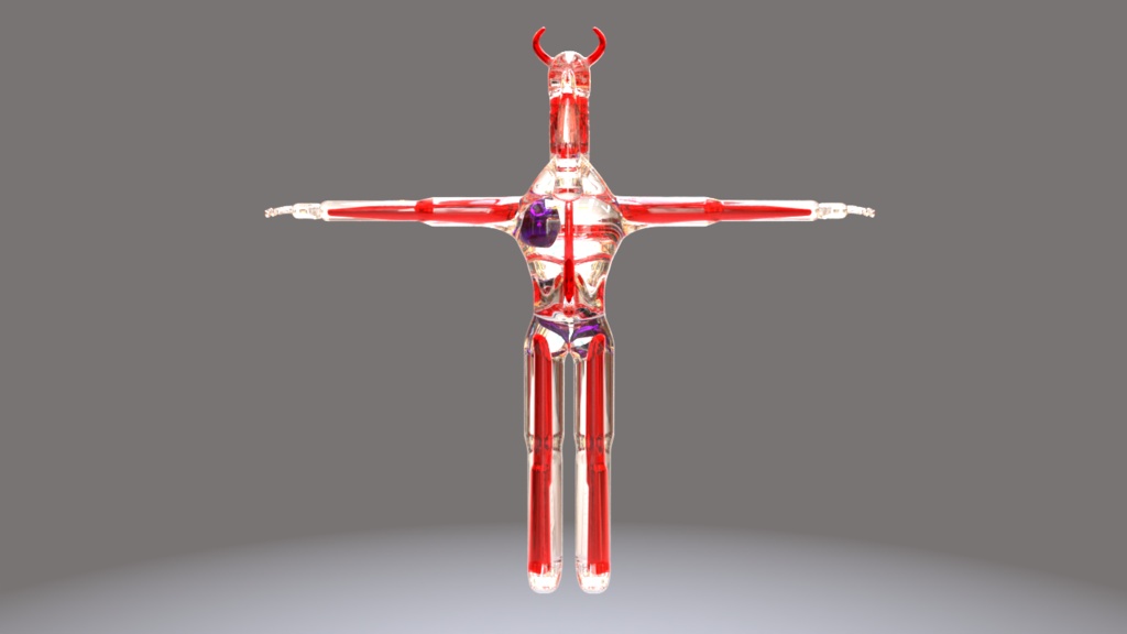 💎Glass Silver Demon Humanoid Devourer👹 - 3D Indie Game Asset🎮