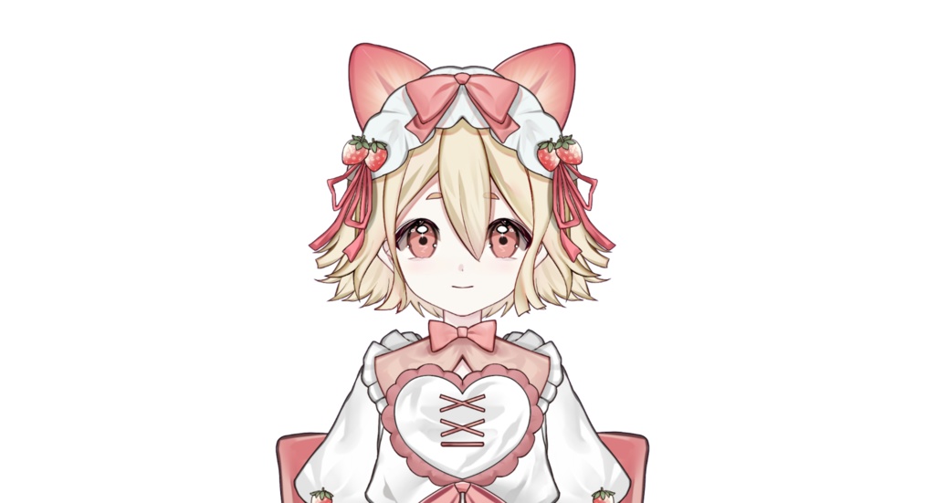 【限定1点】いちご猫【VtubeStudio対応Live2Dモデル】