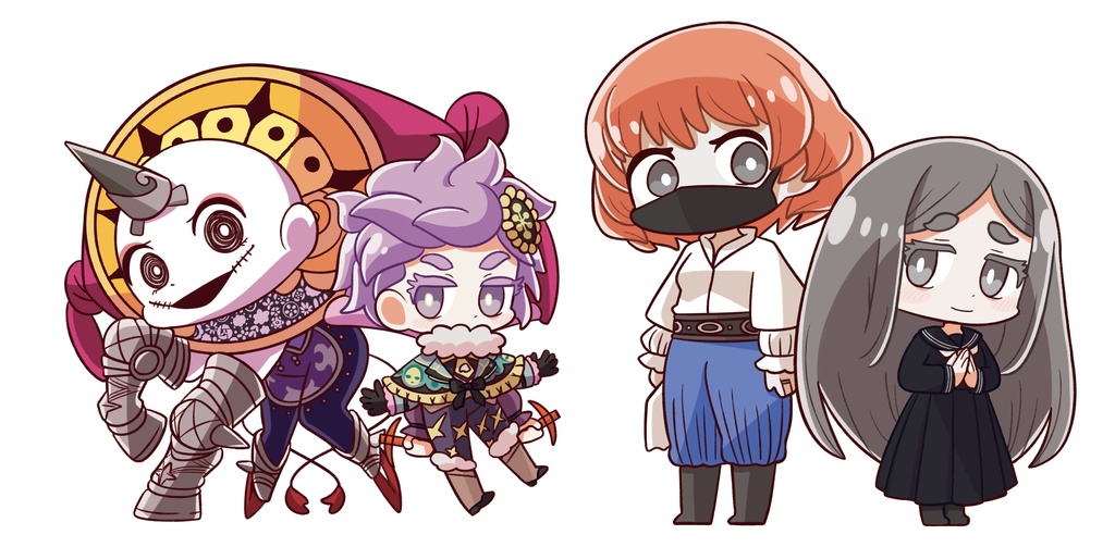 【セット販売】2種セット　ユゥ&シィ（魔法少女・私服）アクリルスタンド