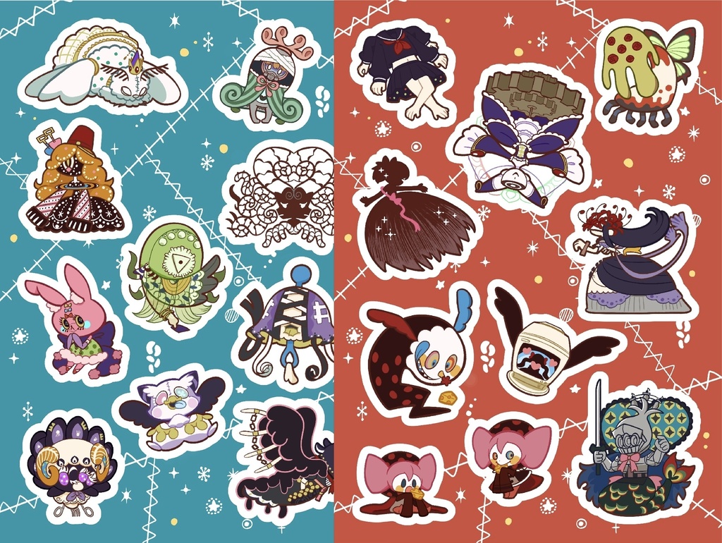 【セット販売】2種セット　まどマギマギレコハーフカットシール