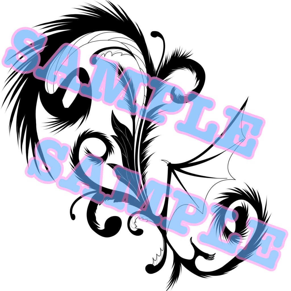 【おまけ付き!】死龍のタトゥーテクスチャ-tattoo texture-