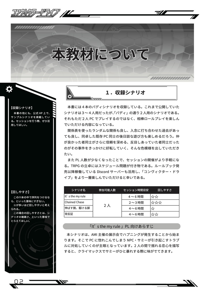 コンヴィクター・ドライブ Buddy Scenario Book