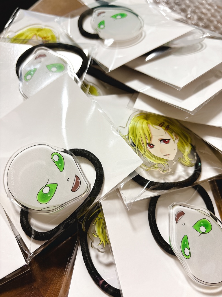 生首ヘアゴム(ラキオ、コメット、シピ、セツ)