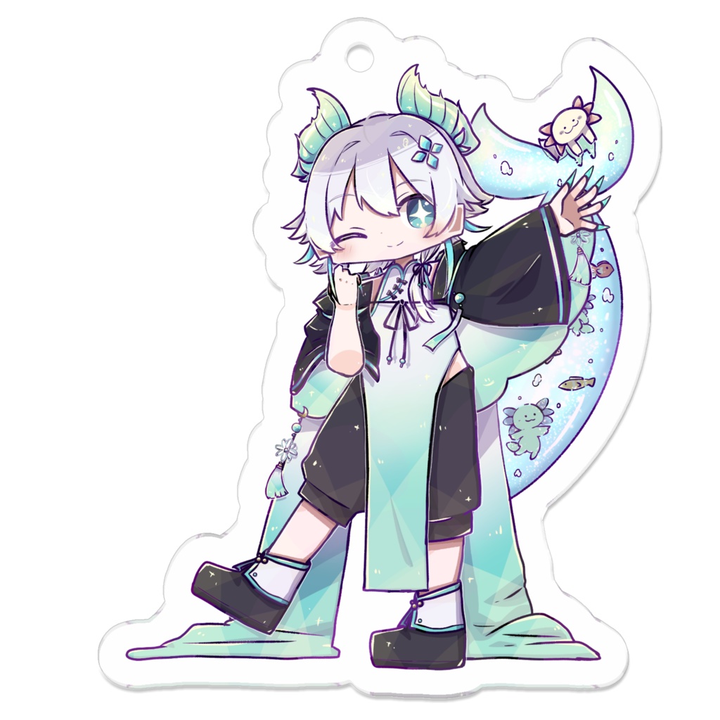 アクリルキーホルダー(ウインクもできちゃいますのかお)