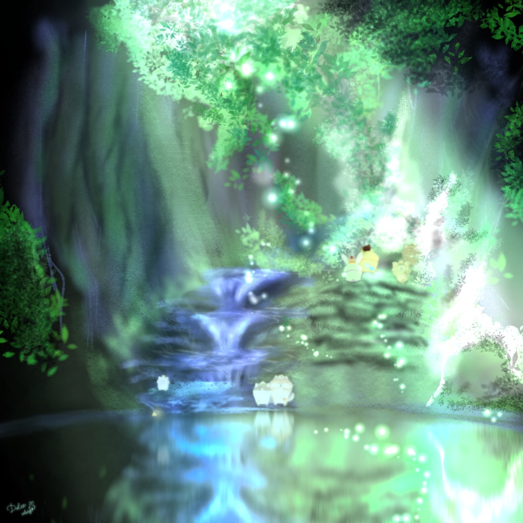 【角形コースター】《どるちぇ旅》*おだやかな秘境*