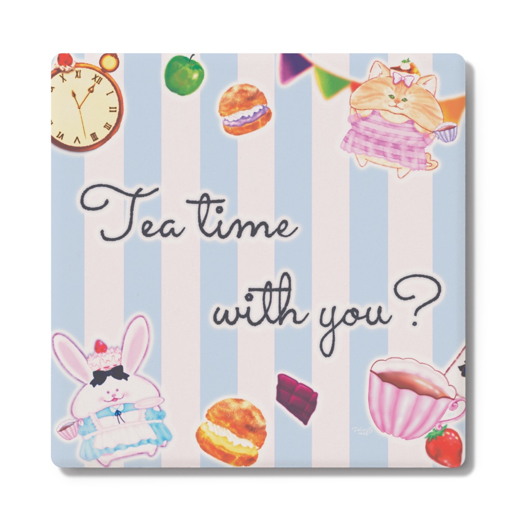 【角形コースター】*Tea time with you?*アリス*